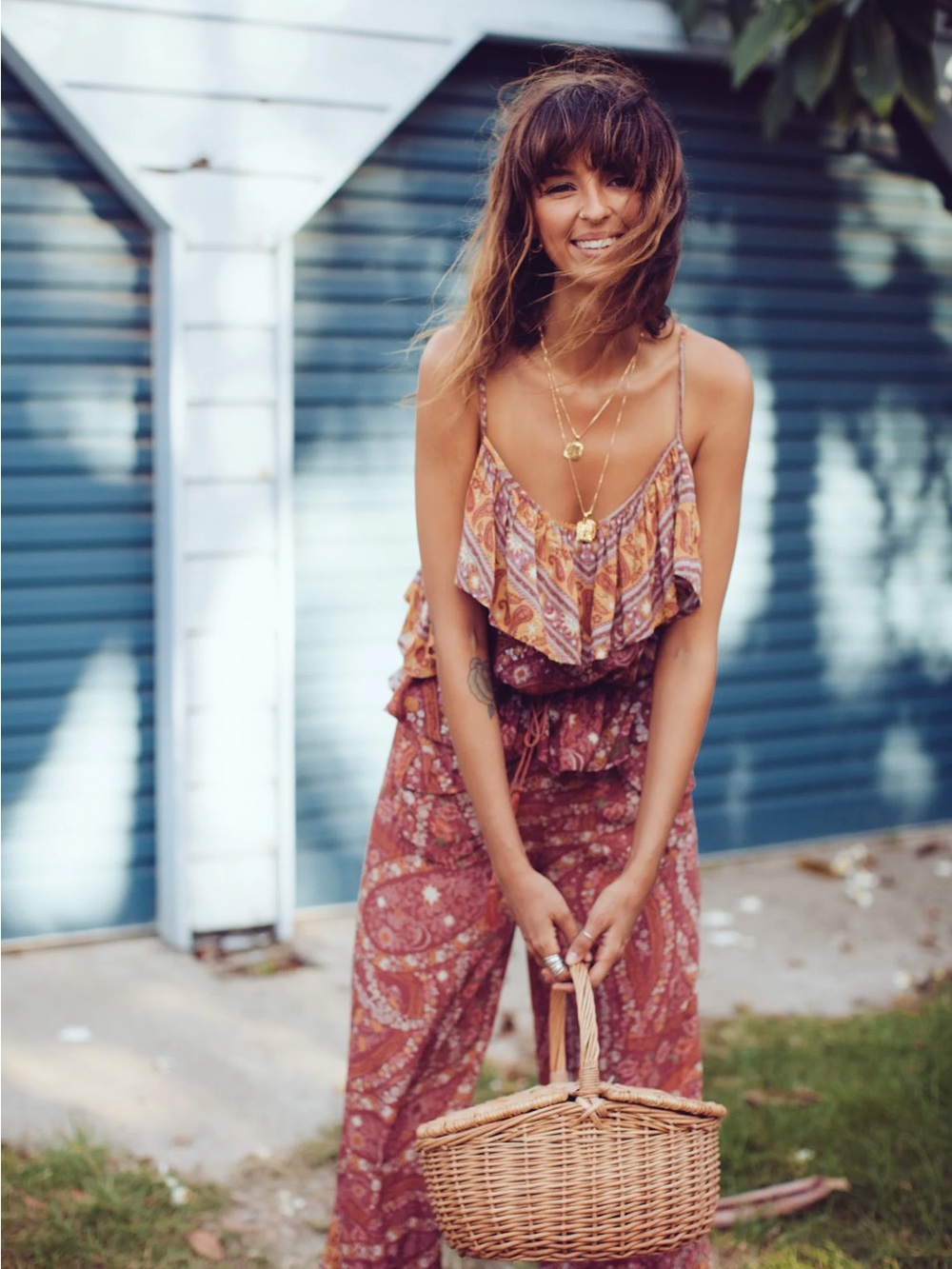 Spell Auburn City Lights Ruffle Cami